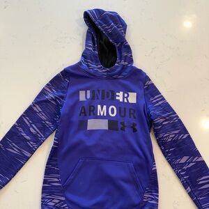 Under Armour Girls' Purple Hooded Performance Sweatshirt